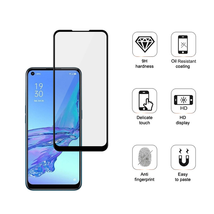 Alink 3D hot bending full glue tempered glass screen protector for Oppo A53