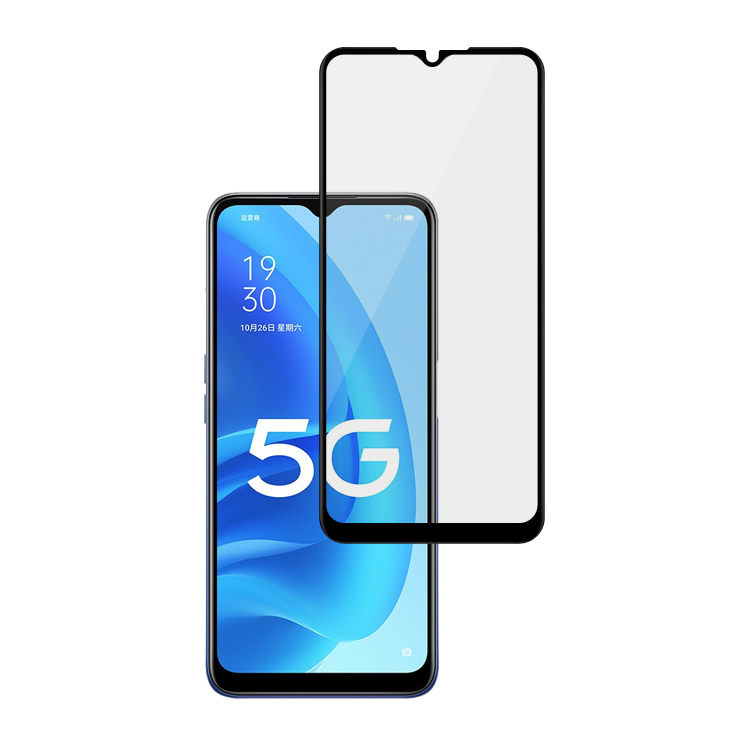 Alink 2.5D silk print full glue tempered glass screen protector for Oppo A55
