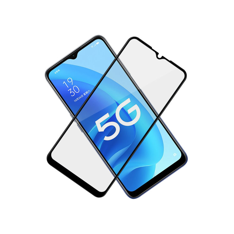 Alink 2.5D silk print full glue tempered glass screen protector for Oppo A55