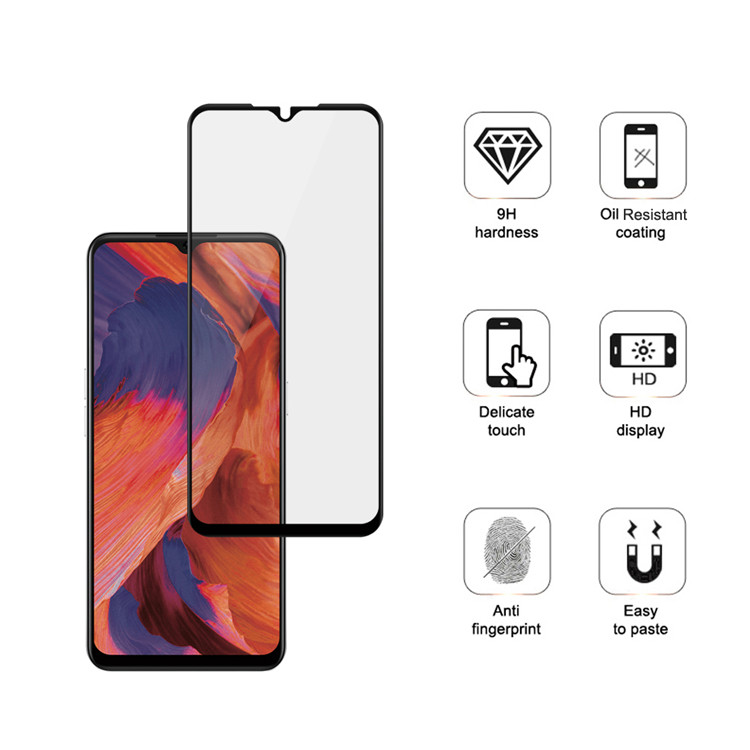 Alink 2.5D silk print full glue tempered glass screen protector for Oppo A73