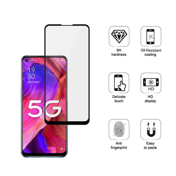 Alink 3D hot bending full glue tempered glass screen protector for Oppo A93