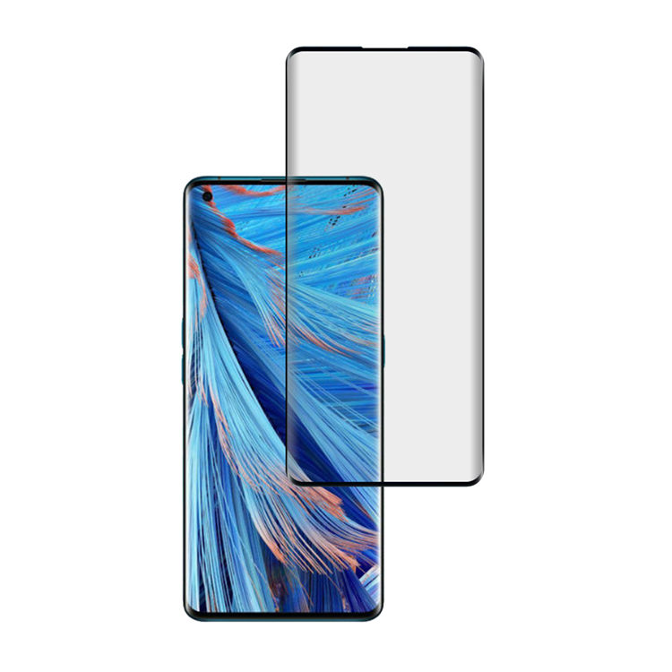 Alink 3D hot bending edge glue tempered glass screen protector for Oppo Find X2 Neo
