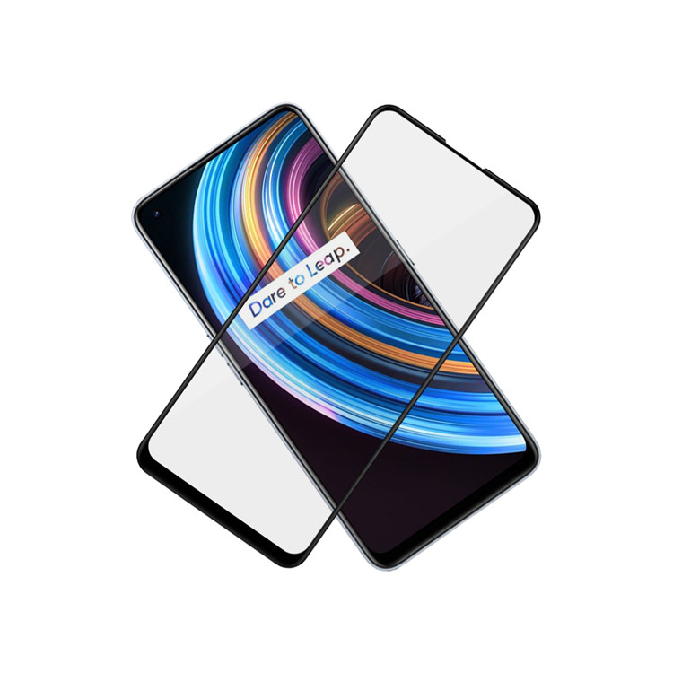 Alink 2.5D silk print full glue tempered glass screen protector for Realme X7