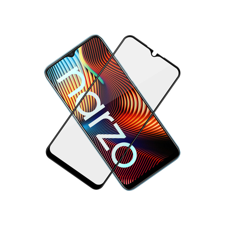 Alink 3D hot bending full glue tempered glass screen protector for Realme Narzo 20
