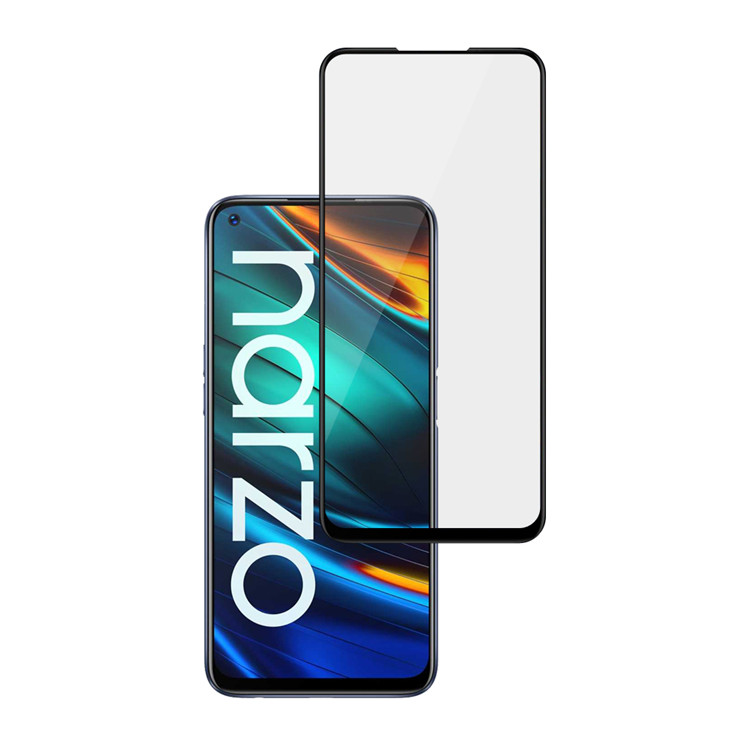 Alink 2.5D silk print full glue tempered glass screen protector for Realme Narzo 20 Pro