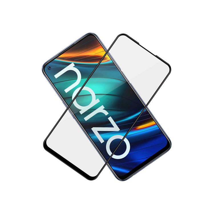 Alink 2.5D silk print full glue tempered glass screen protector for Realme Narzo 20 Pro