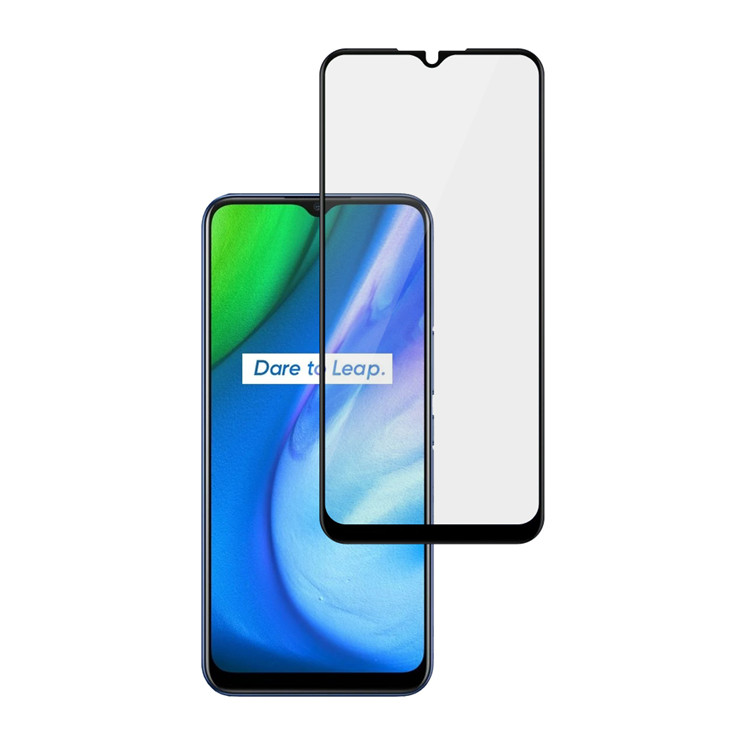 Alink 3D hot bending full glue tempered glass screen protector for Realme V3