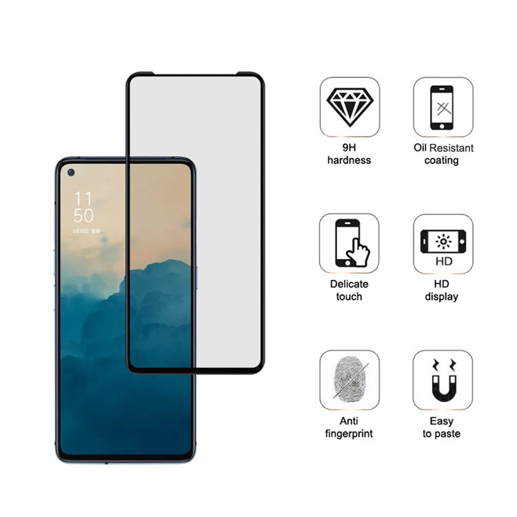 Alink 3D hot bending full glue tempered glass screen protector for Oppo Reno Ace 2
