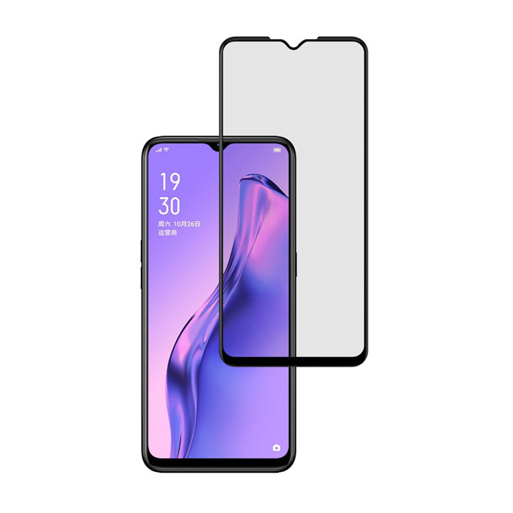 Alink 2.5D silk print full glue tempered glass screen protector for Oppo A8