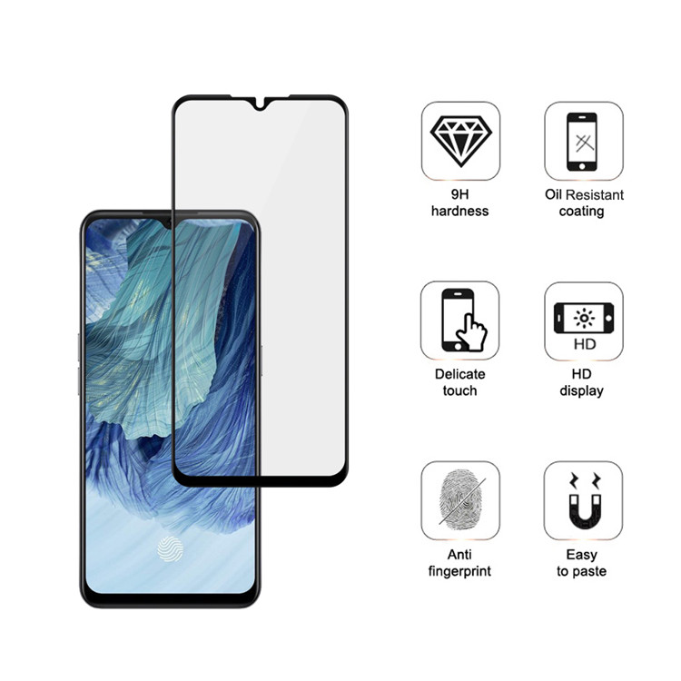 Alink 2.5D silk print full glue tempered glass screen protector for Oppo F17