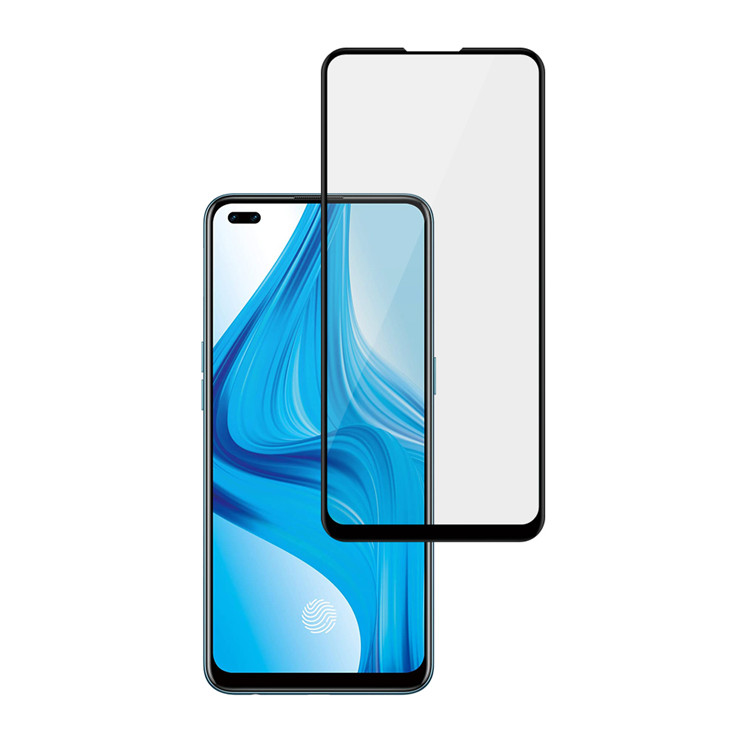 Alink 2.5D silk print full glue tempered glass screen protector for Oppo F17 Pro