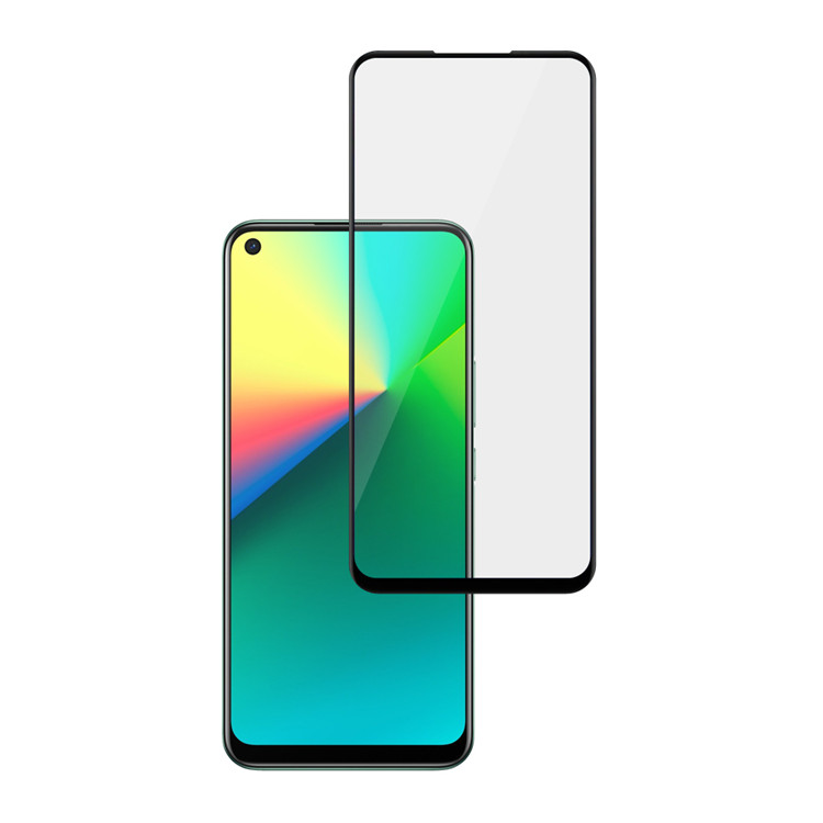 Alink 2.5D silk print full glue tempered glass screen protector for Realme 7i