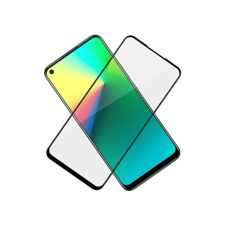 Alink 2.5D silk print full glue tempered glass screen protector for Realme 7i