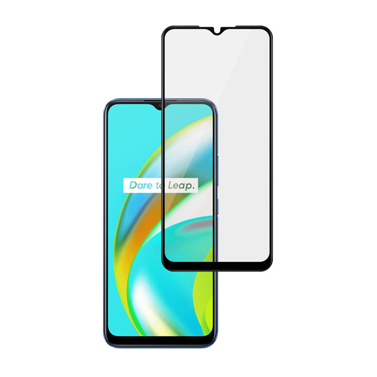 Alink 2.5D silk print full glue tempered glass screen protector for Realme C12