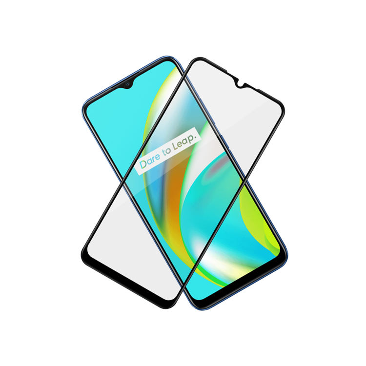 Alink 2.5D silk print full glue tempered glass screen protector for Realme C12