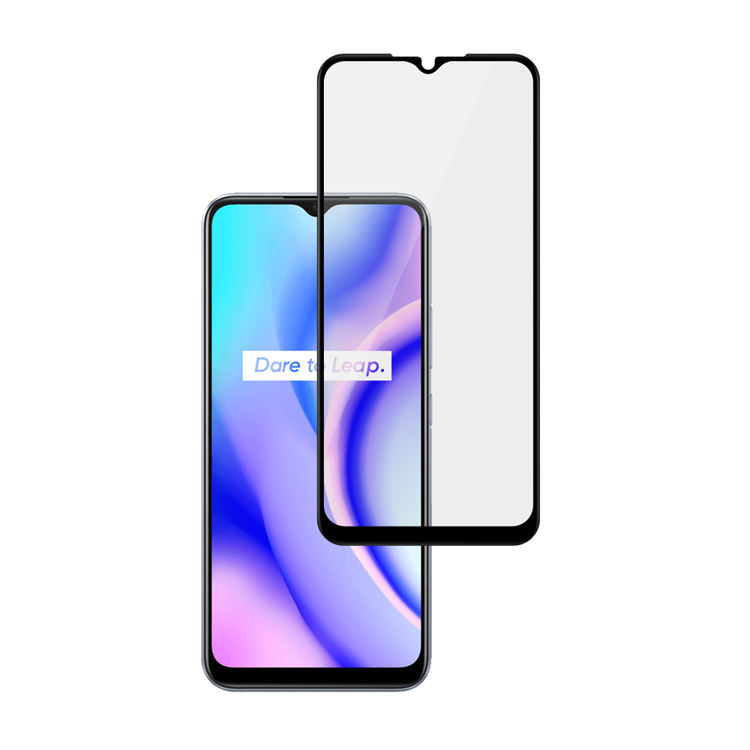 Alink 2.5D silk print full glue tempered glass screen protector for Realme C15