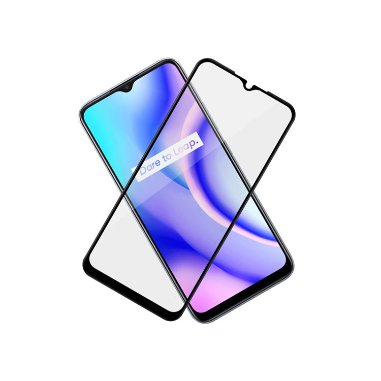 Alink 2.5D silk print full glue tempered glass screen protector for Realme C15