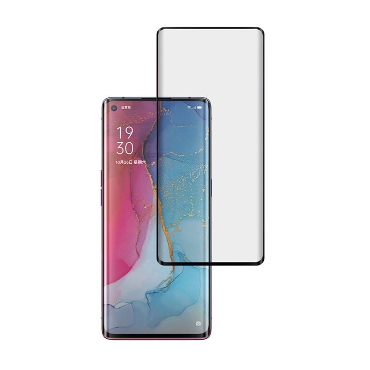 Alink 3D curved precise carving tempered glass screen protector for Oppo Reno3 Pro