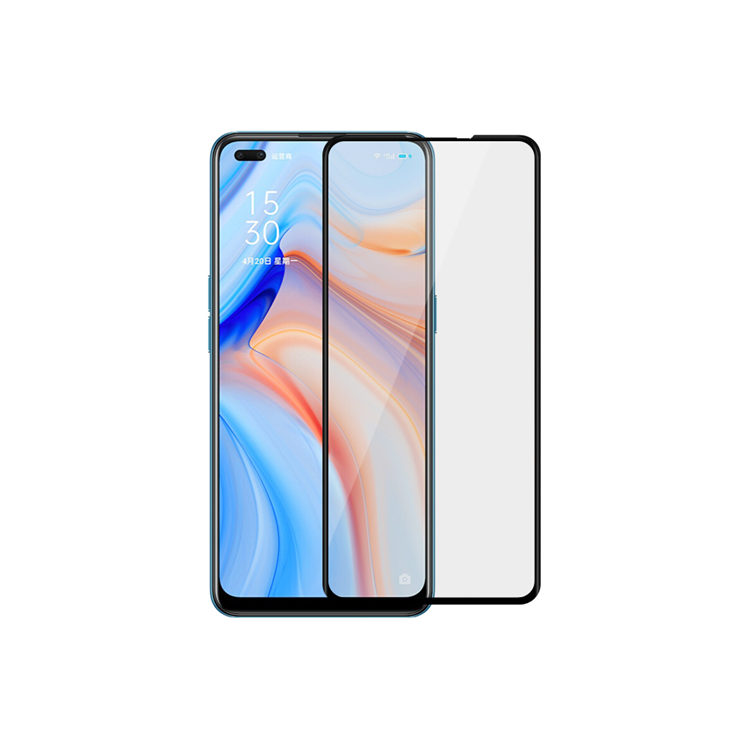 Alink 3D curved precise carving tempered glass screen protector for Oppo Reno4