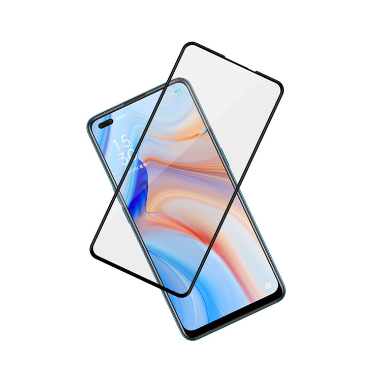 Alink 3D curved precise carving tempered glass screen protector for Oppo Reno4