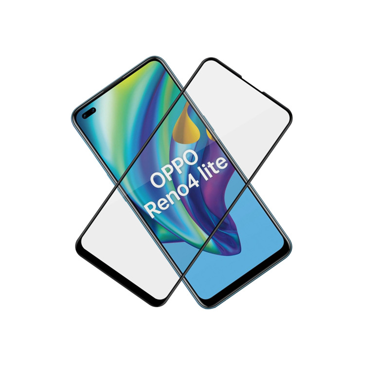 Alink 3D hot bending full glue tempered glass screen protector for Oppo Reno4 Lite