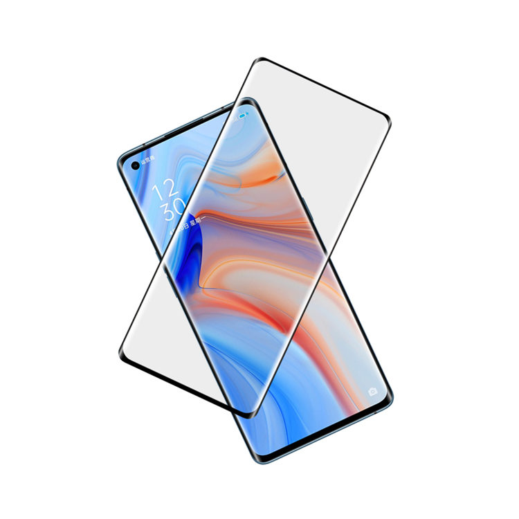 Alink 3D curved precise carving tempered glass screen protector for Oppo Reno4 Pro