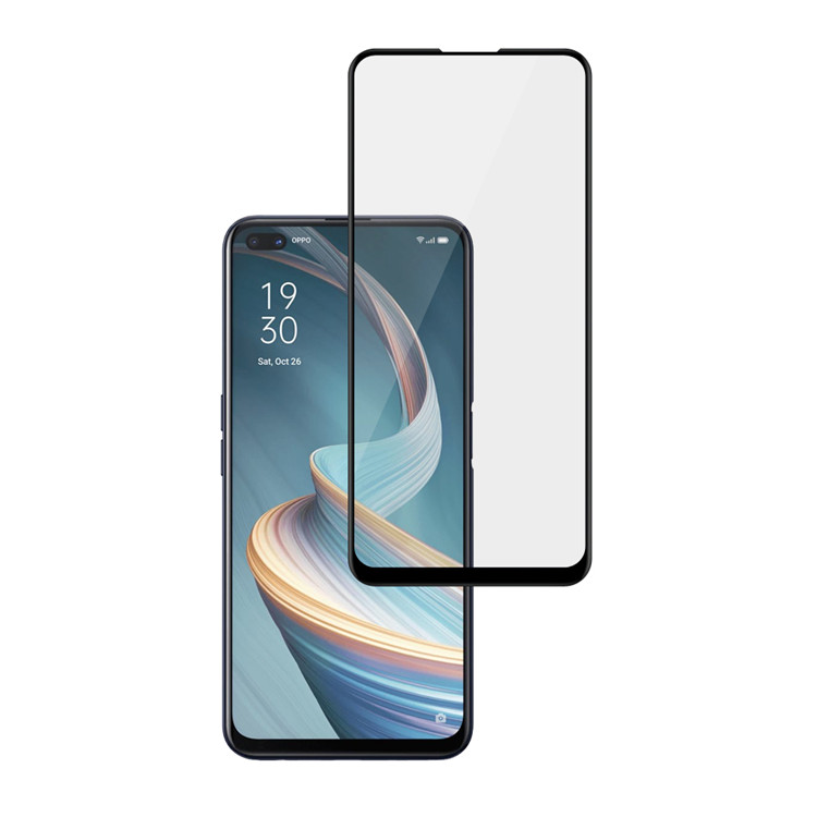 Alink 2.5D silk print full glue tempered glass screen protector for Oppo Reno4 Z 5G