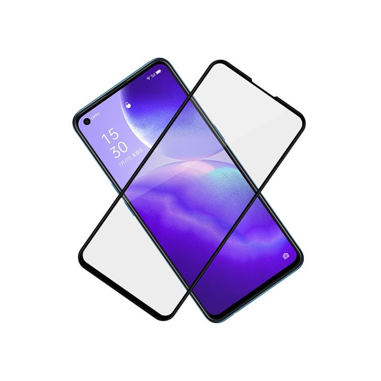 Alink 3D hot bending edge glue tempered glass screen protector for Oppo Reno5