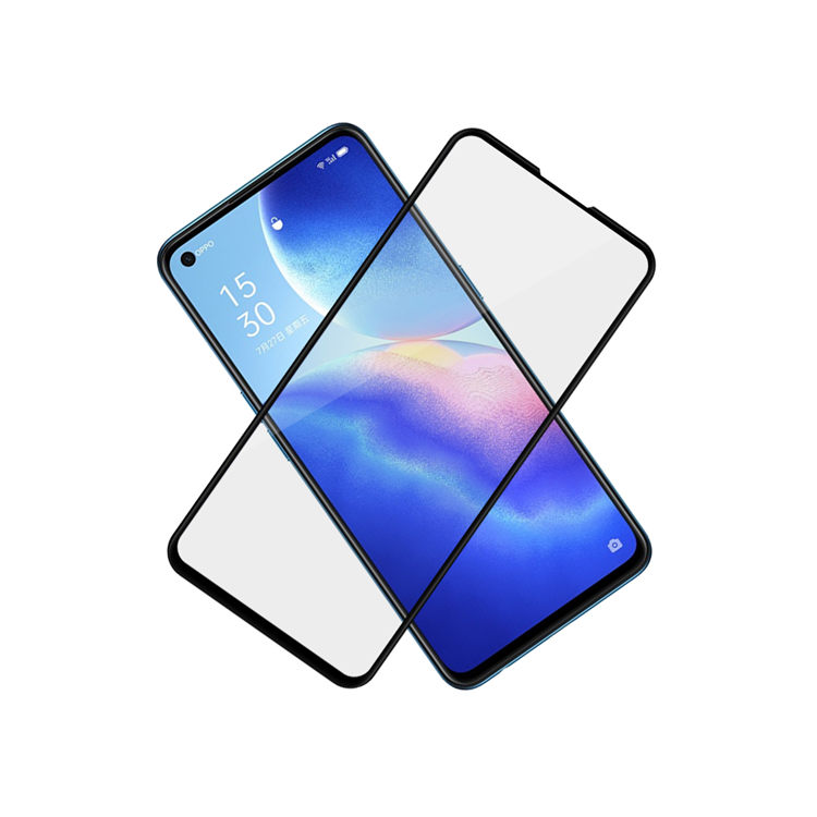 Alink 3D hot bending edge glue tempered glass screen protector for Oppo Reno5 K