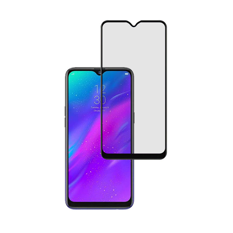 Alink 2.5D silk print full glue tempered glass screen protector for Realme 3