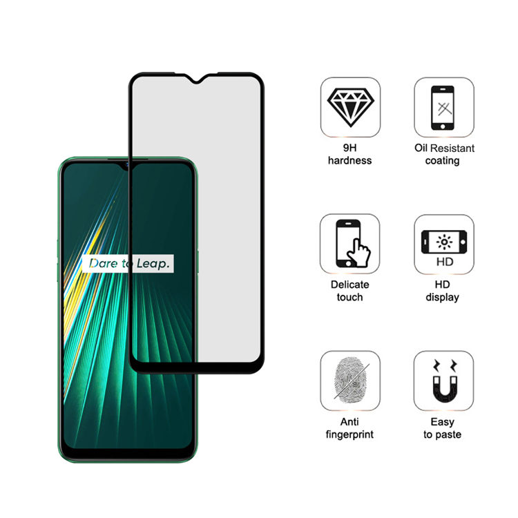 Alink 3D hot bending full glue tempered glass screen protector for Realme Narzo 10