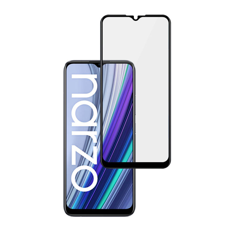 Alink 3D hot bending edge glue tempered glass screen protector for Realme Narzo 30A