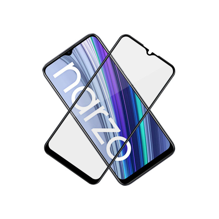 Alink 3D hot bending edge glue tempered glass screen protector for Realme Narzo 30A