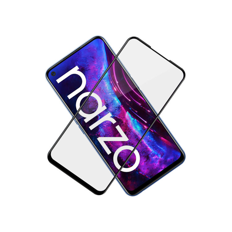 Alink 3D hot bending edge glue tempered glass screen protector for Realme Narzo 30 Pro