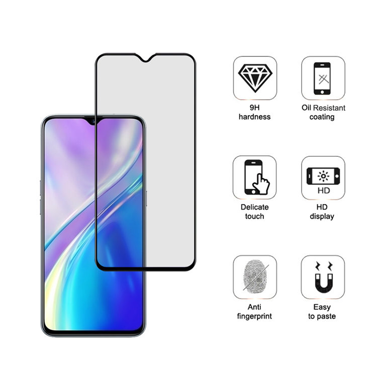 Alink 3D hot bending full glue tempered glass screen protector for Realme X2