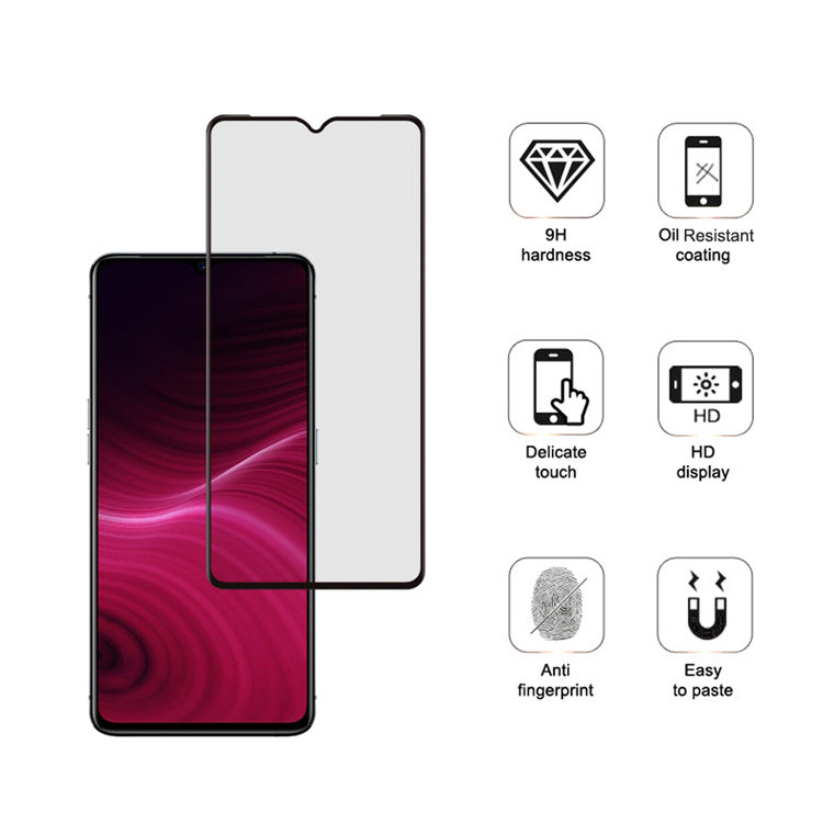 Alink 2.5D silk print full glue tempered glass screen protector for Realme X2 Pro