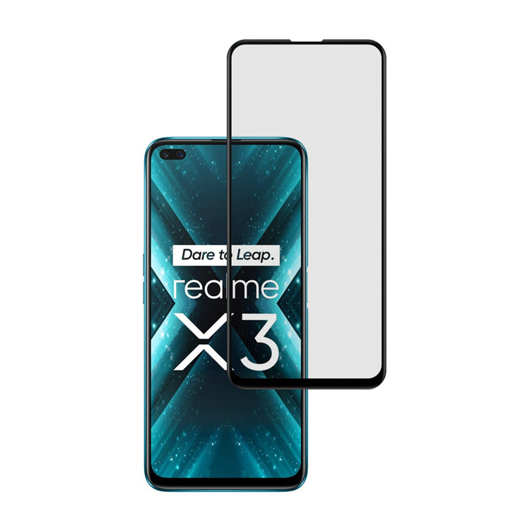 Alink 3D hot bending full glue tempered glass screen protector for Realme X3