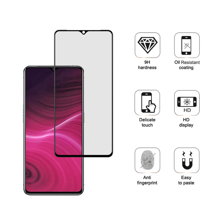 Alink 2.5D silk print full glue tempered glass screen protector for Realme X3 Super Zoom