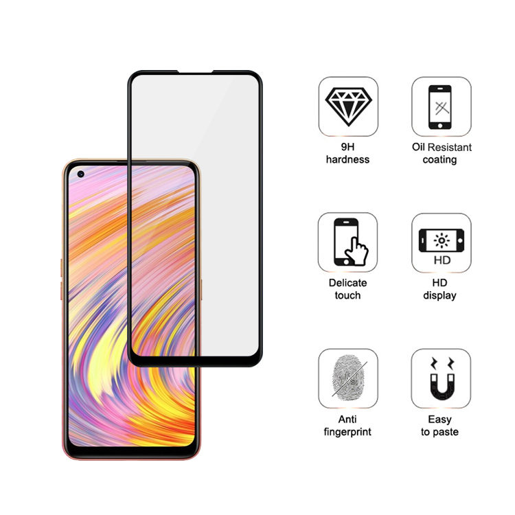 Alink 3D hot bending full glue tempered glass screen protector for Realme X9 Pro