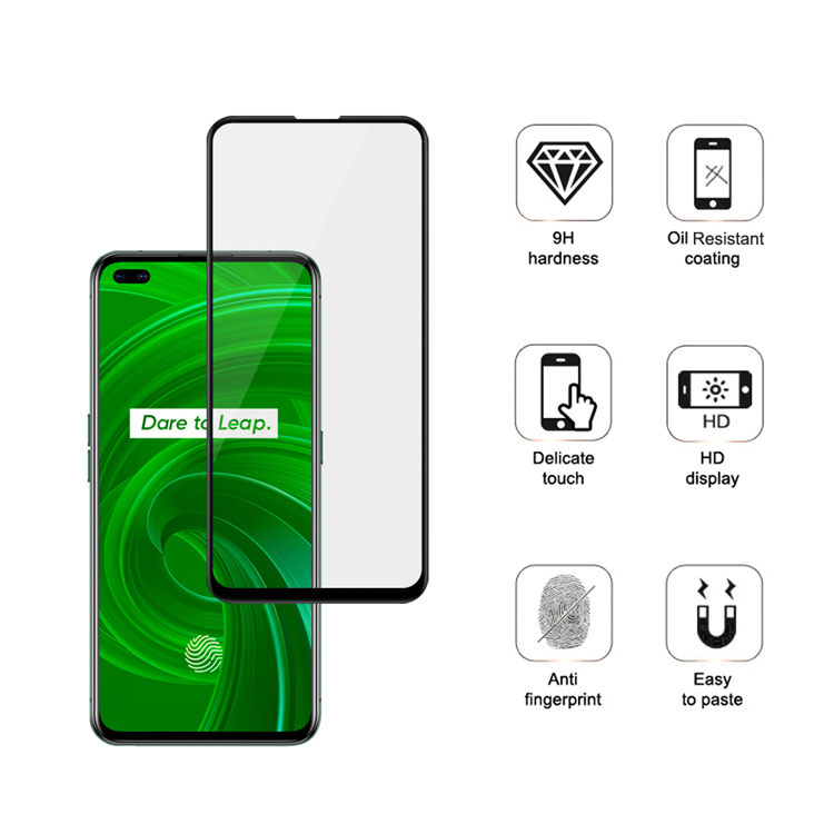 Alink 3D hot bending edge glue tempered glass screen protector for Realme X50 Pro