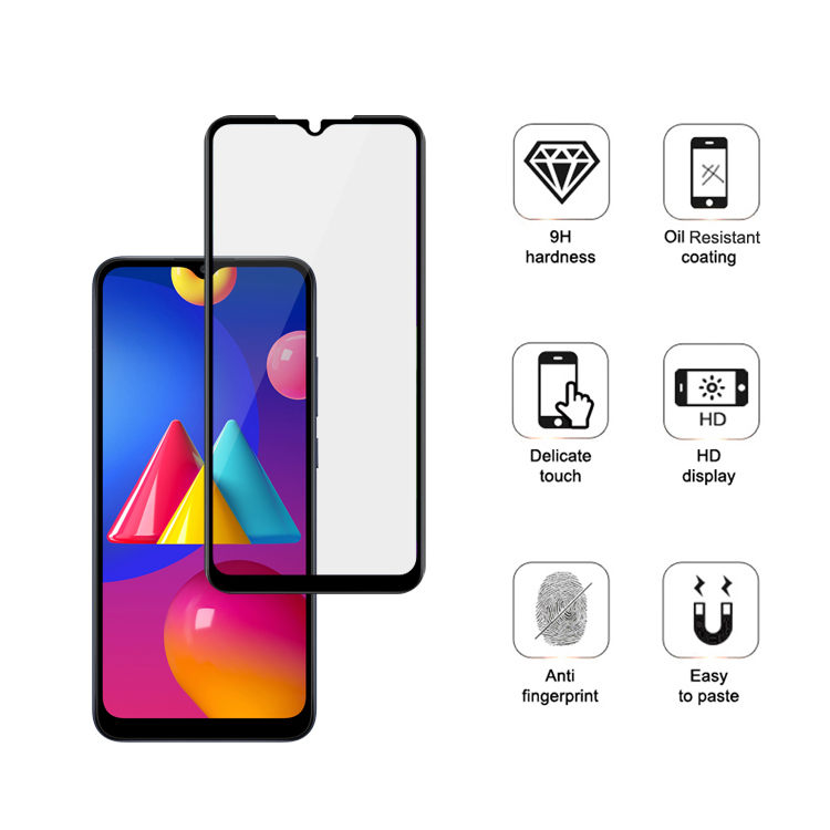 Alink 3D hot bending edge glue tempered glass screen protector for Samsung Galaxy M02S