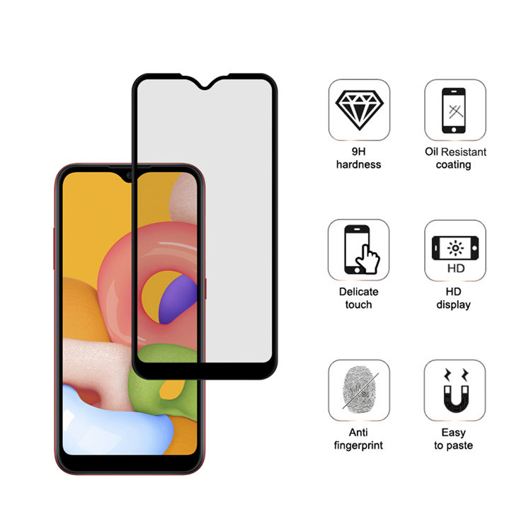 Alink 3D hot bending full glue tempered glass screen protector for Samsung Galaxy A01