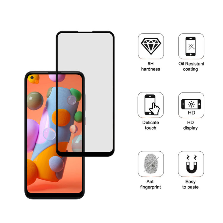 Alink 3D hot bending edge glue tempered glass screen protector for Samsung Galaxy A11