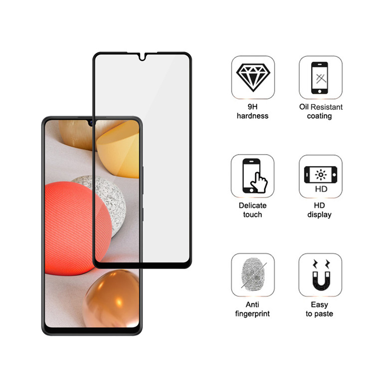 Alink 3D hot bending edge glue tempered glass screen protector for Samsung Galaxy A42 5G