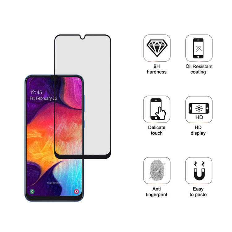 Alink 3D hot bending full glue tempered glass screen protector for Samsung Galaxy A50