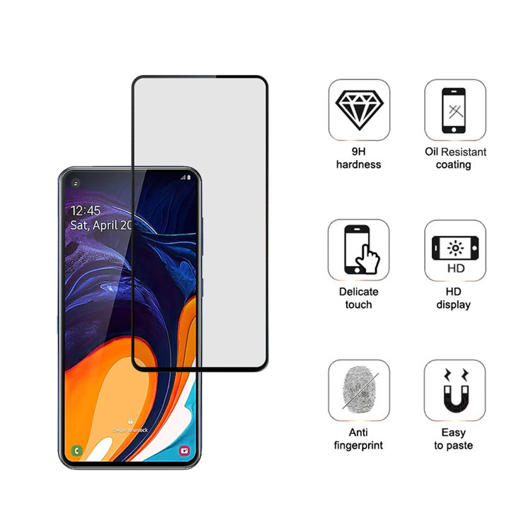 Alink 3D hot bending edge glue tempered glass screen protector for Samsung Galaxy A60