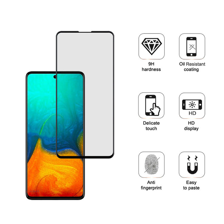Alink 2.5D silk print full glue tempered glass screen protector for Samsung Galaxy A71