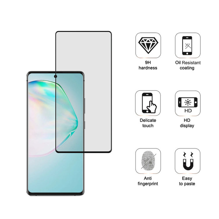 Alink 2.5D silk print full glue tempered glass screen protector for Samsung Galaxy A91