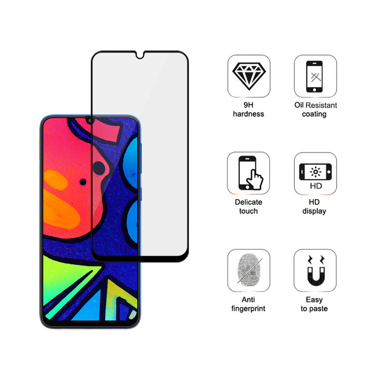 Alink 2.5D silk print full glue tempered glass screen protector for Samsung Galaxy F41