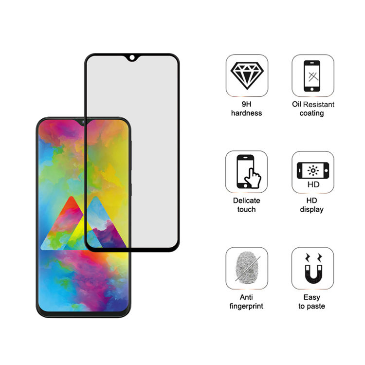 Alink 3D hot bending edge glue tempered glass screen protector for Samsung Galaxy M20